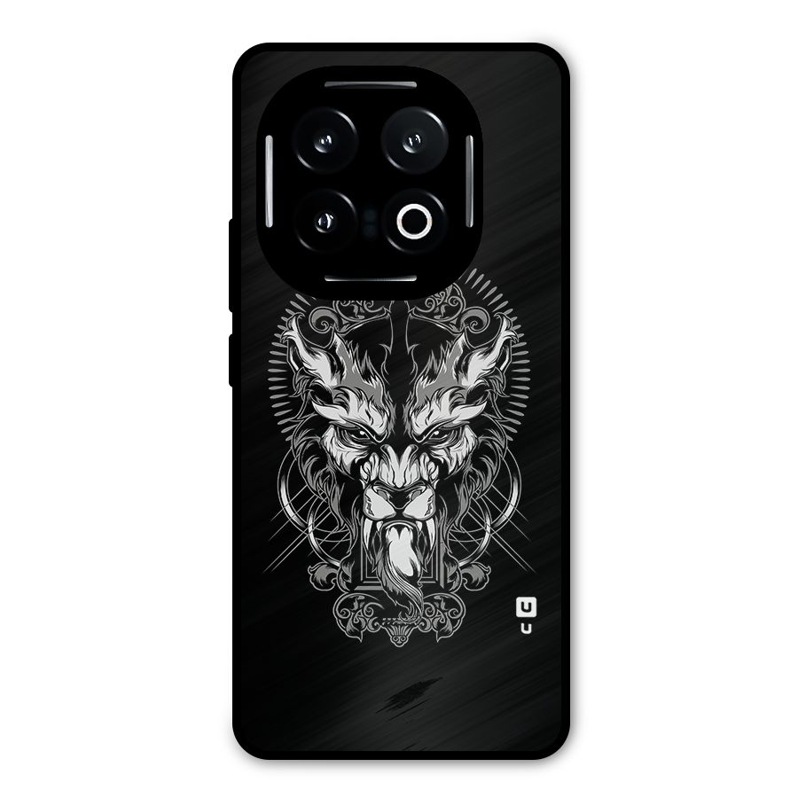 Pencil Art Lion Illustration Metal Back Case for iQOO 13