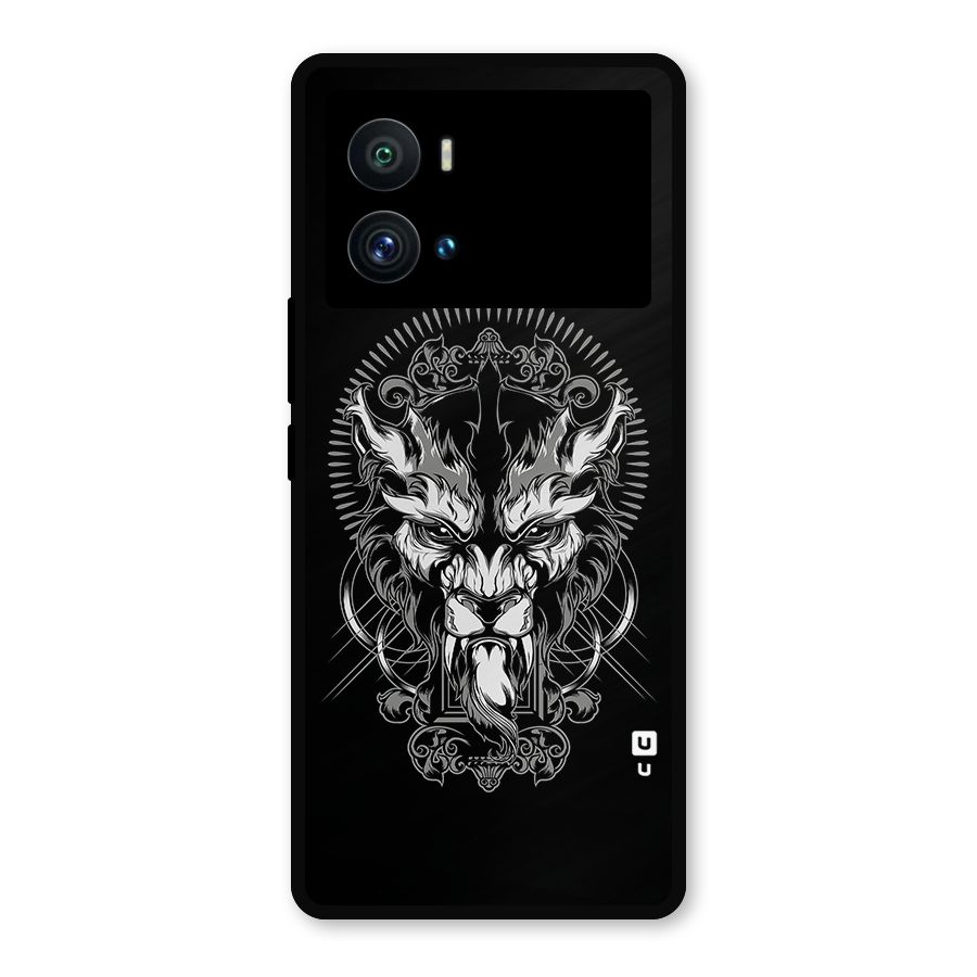 Pencil Art Lion Illustration Metal Back Case for iQOO 9 Pro