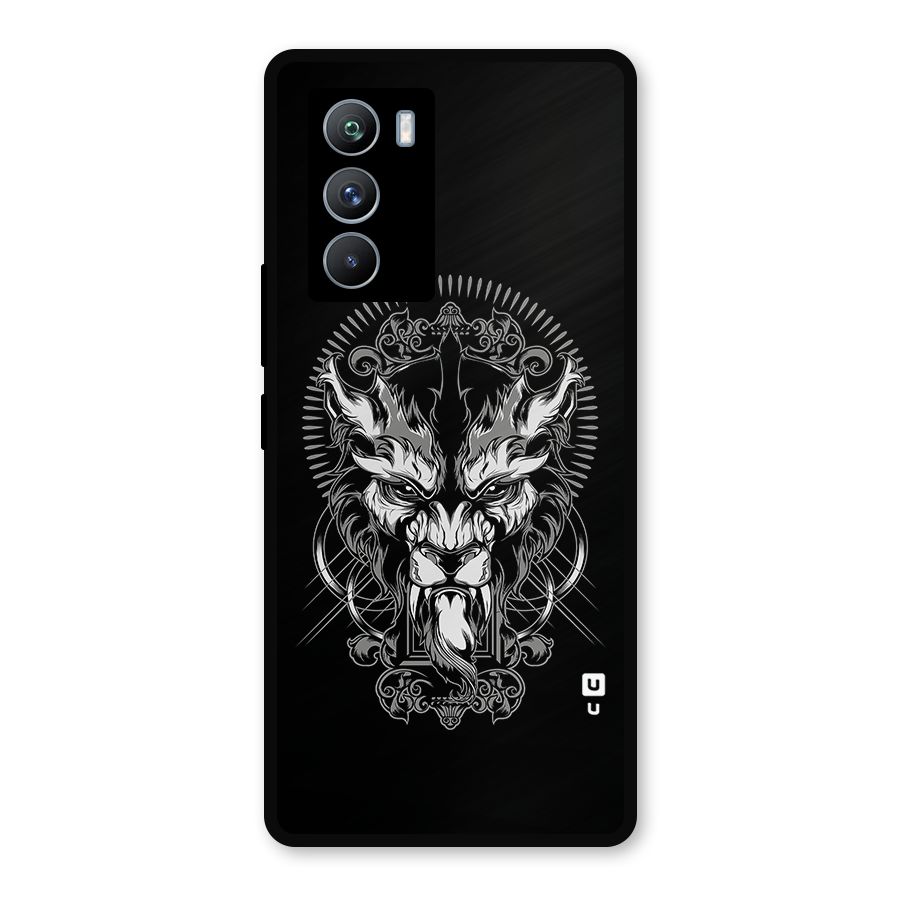 Pencil Art Lion Illustration Metal Back Case for iQOO 9 SE