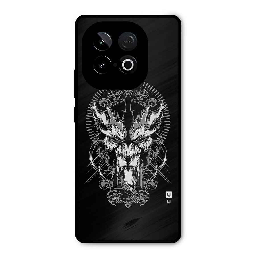 Pencil Art Lion Illustration Metal Back Case for iQOO Neo 10