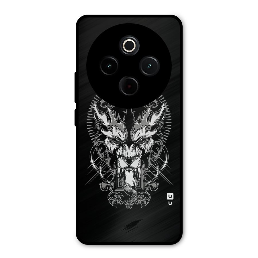 Pencil Art Lion Illustration Metal Back Case for iQOO Z10