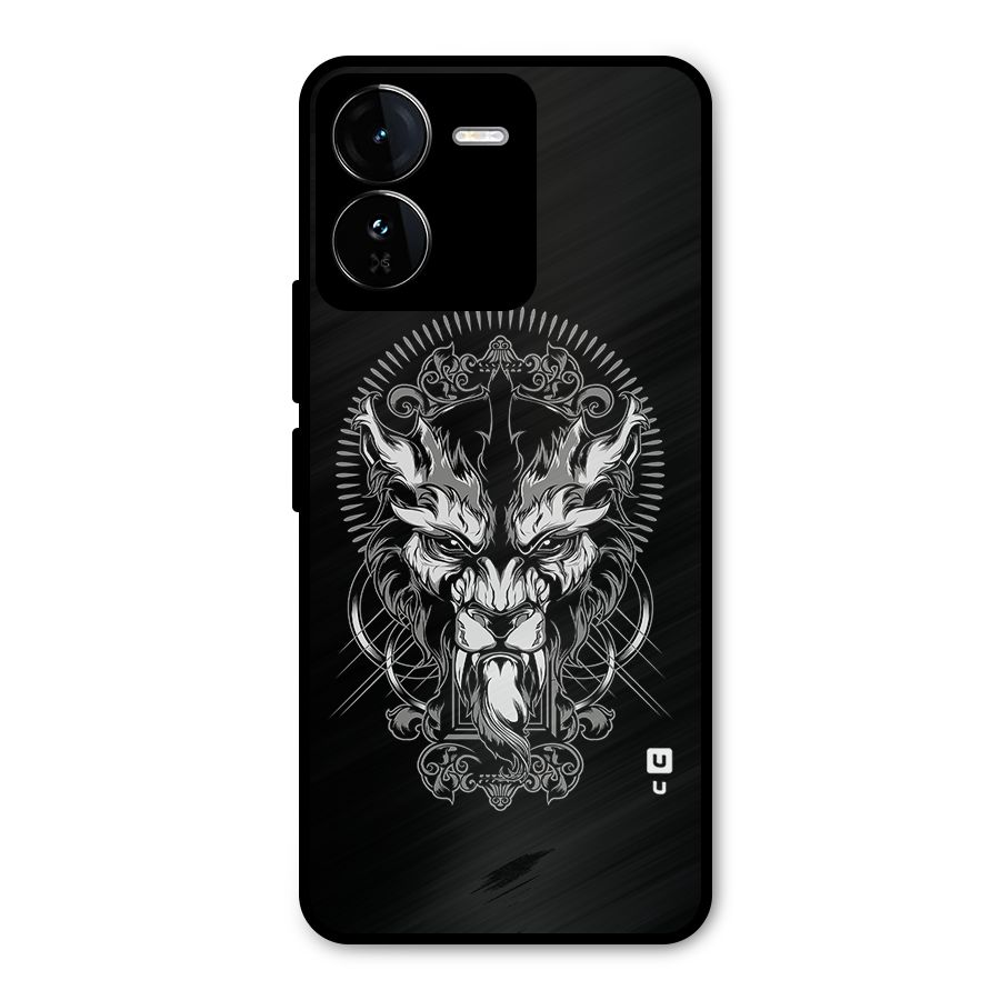 Pencil Art Lion Illustration Metal Back Case for iQOO Z9