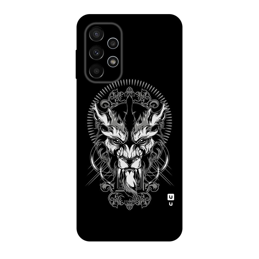 Pencil Art Lion Illustration Original Polycarbonate Back Case for Galaxy A23