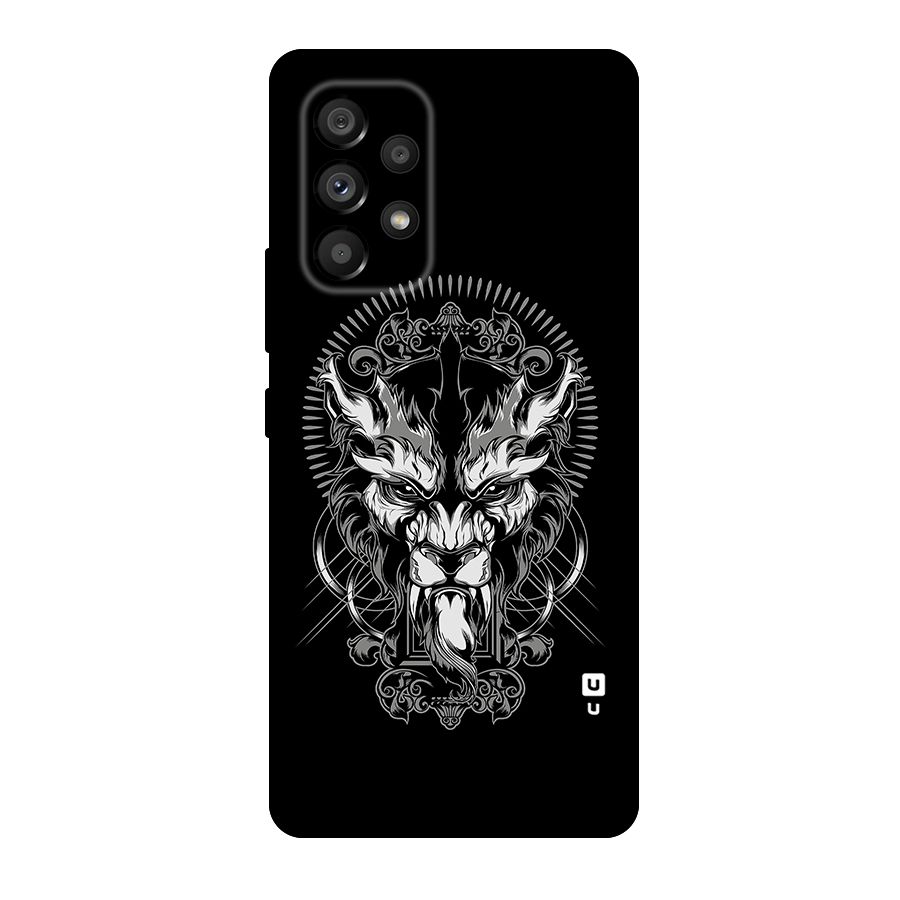 Pencil Art Lion Illustration Original Polycarbonate Back Case for Galaxy A53 5G