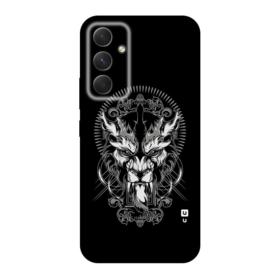 Pencil Art Lion Illustration Original Polycarbonate Back Case for Galaxy A54