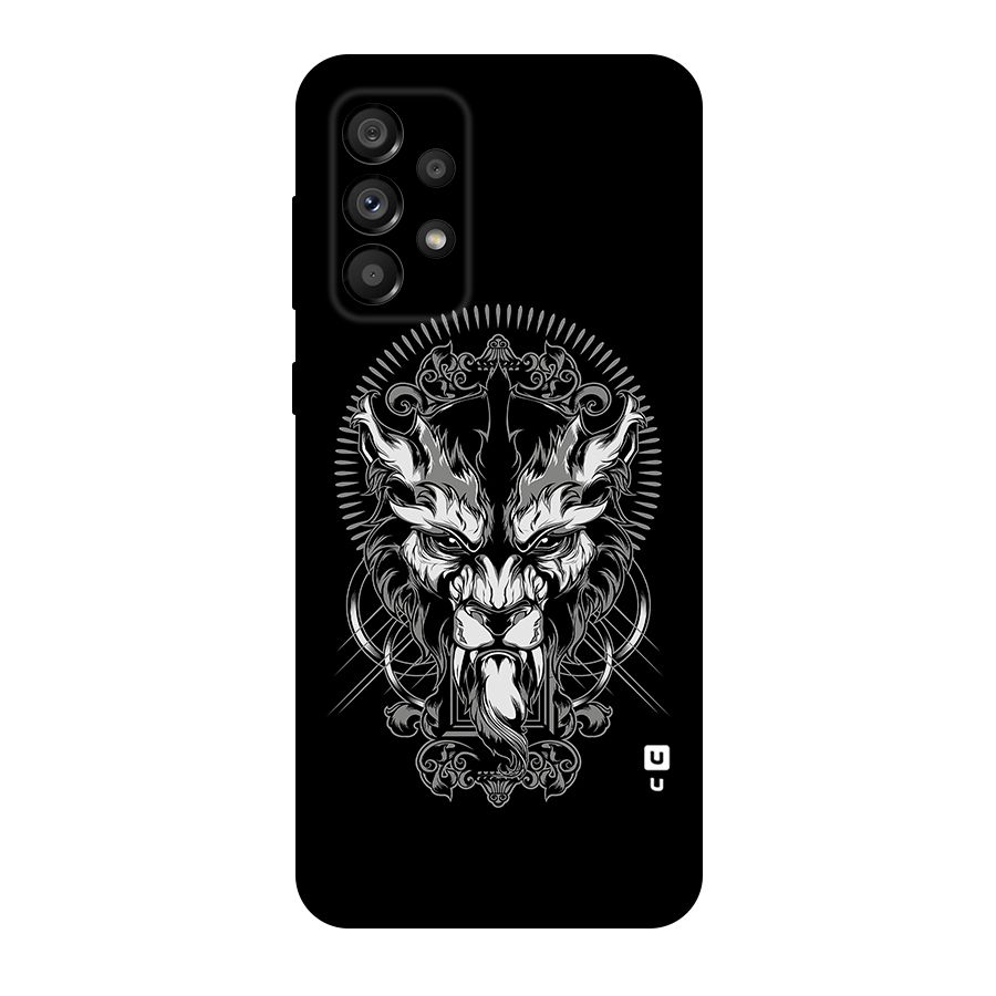 Pencil Art Lion Illustration Original Polycarbonate Back Case for Galaxy A73 5G