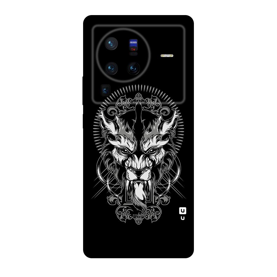 Pencil Art Lion Illustration Original Polycarbonate Back Case for Vivo X80