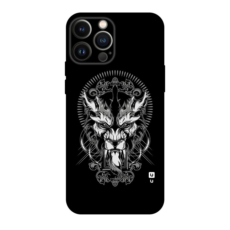Pencil Art Lion Illustration Original Polycarbonate Back Case for iPhone 13 Pro Max