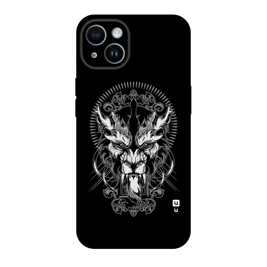 Pencil Art Lion Illustration Original Polycarbonate Back Case for iPhone 14