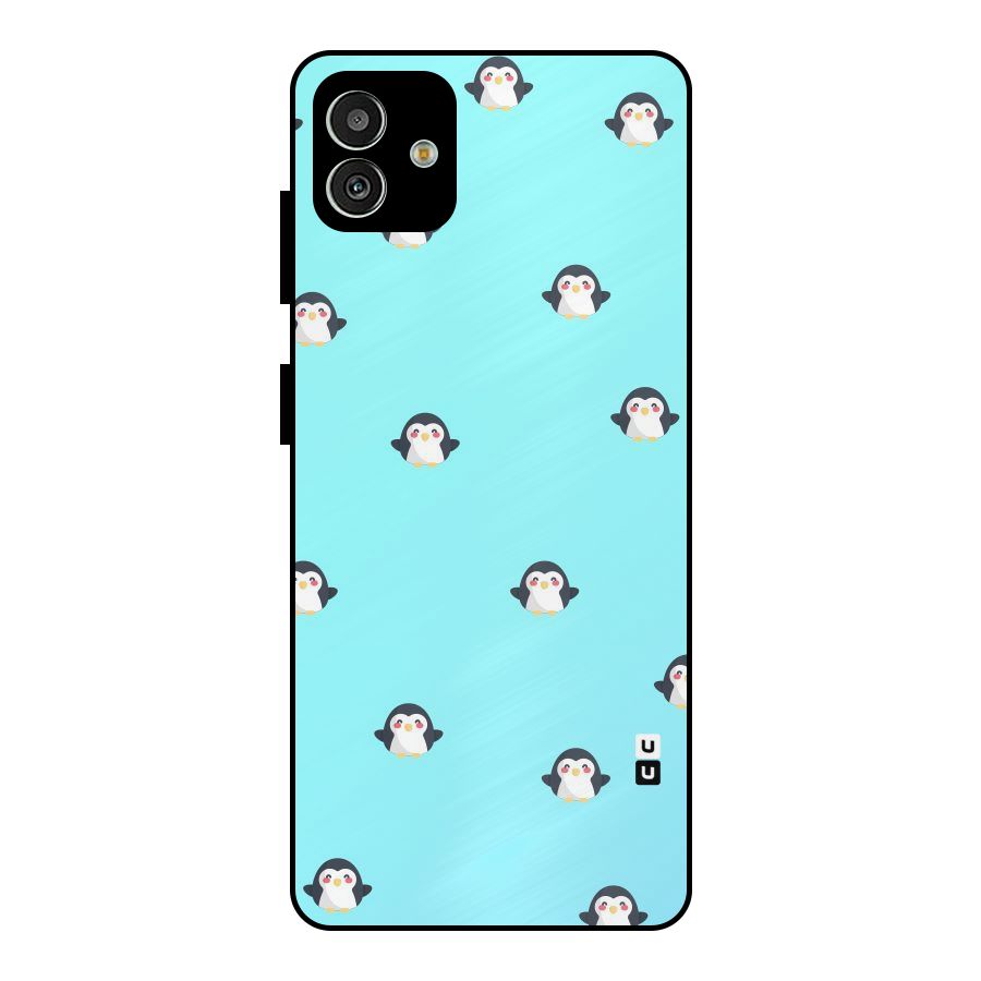 Penguins Pattern Print Metal Back Case for Galaxy M13 5G