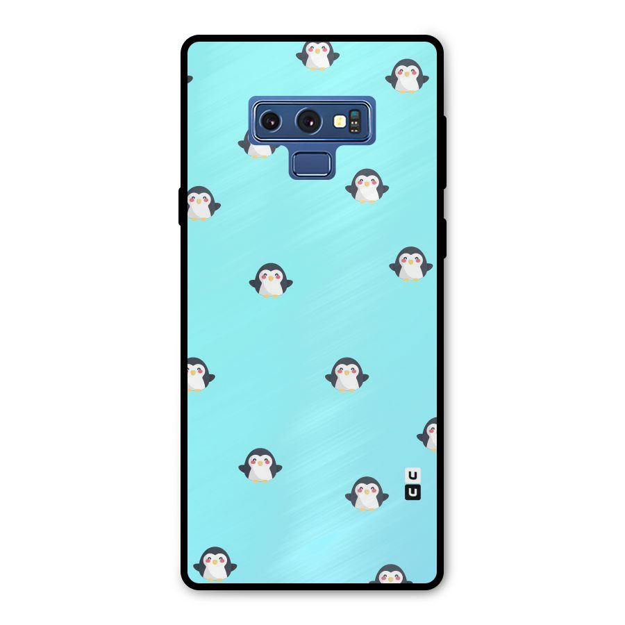 Penguins Pattern Print Metal Back Case for Galaxy Note 9