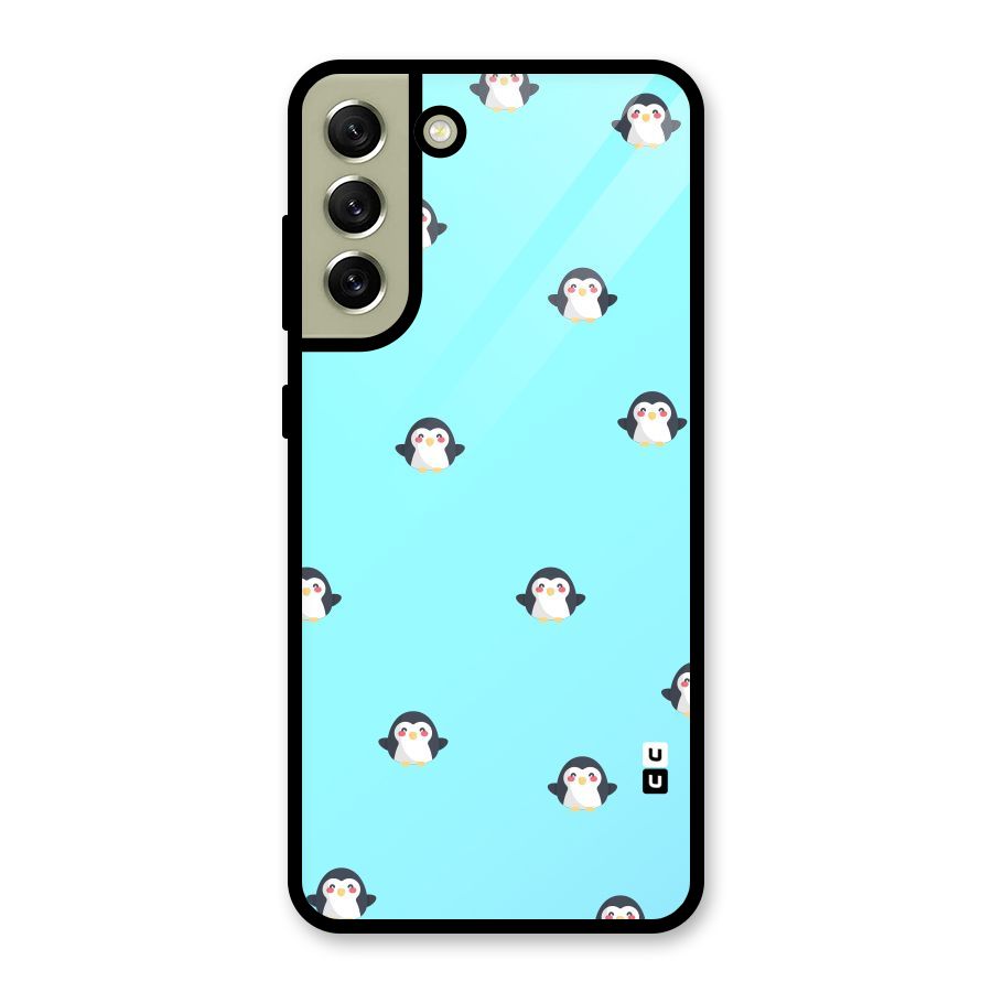 Penguins Pattern Print Metal Back Case for Galaxy S21 FE 5G (2023)