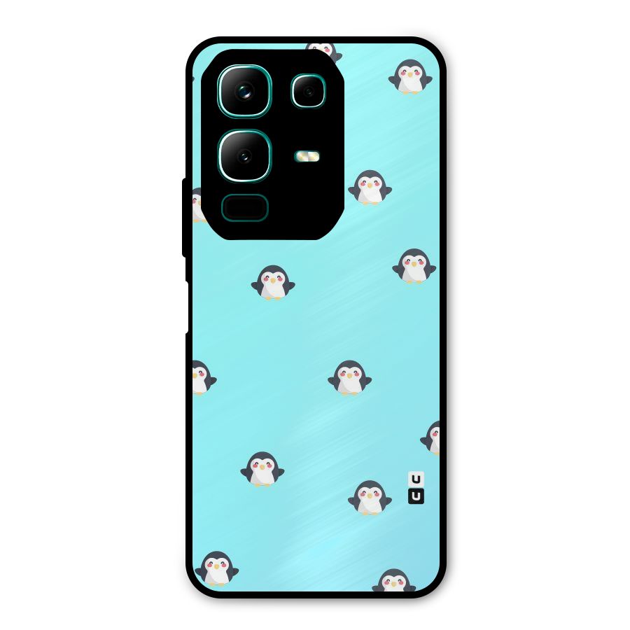 Penguins Pattern Print Metal Back Case for Infinix Note 50x
