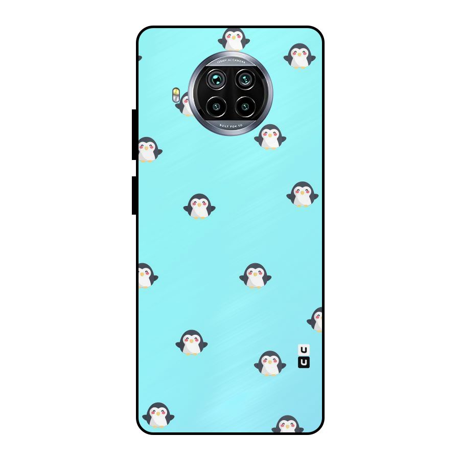 Penguins Pattern Print Metal Back Case for Mi 10i