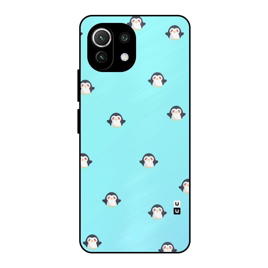 Penguins Pattern Print Metal Back Case for Mi 11 Lite NE 5G