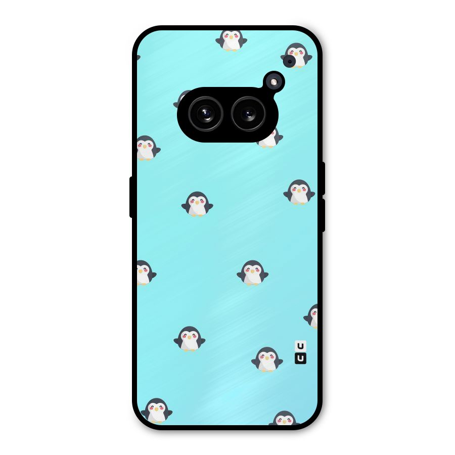 Penguins Pattern Print Metal Back Case for Nothing Phone 2a Plus