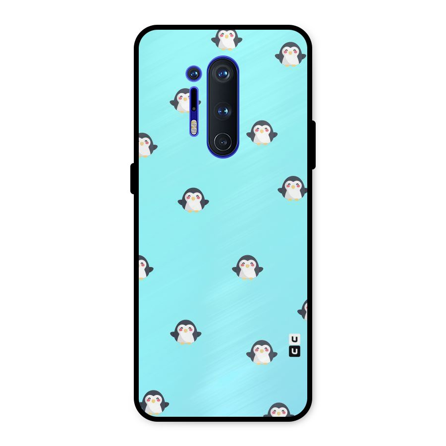 Penguins Pattern Print Metal Back Case for OnePlus 8 Pro