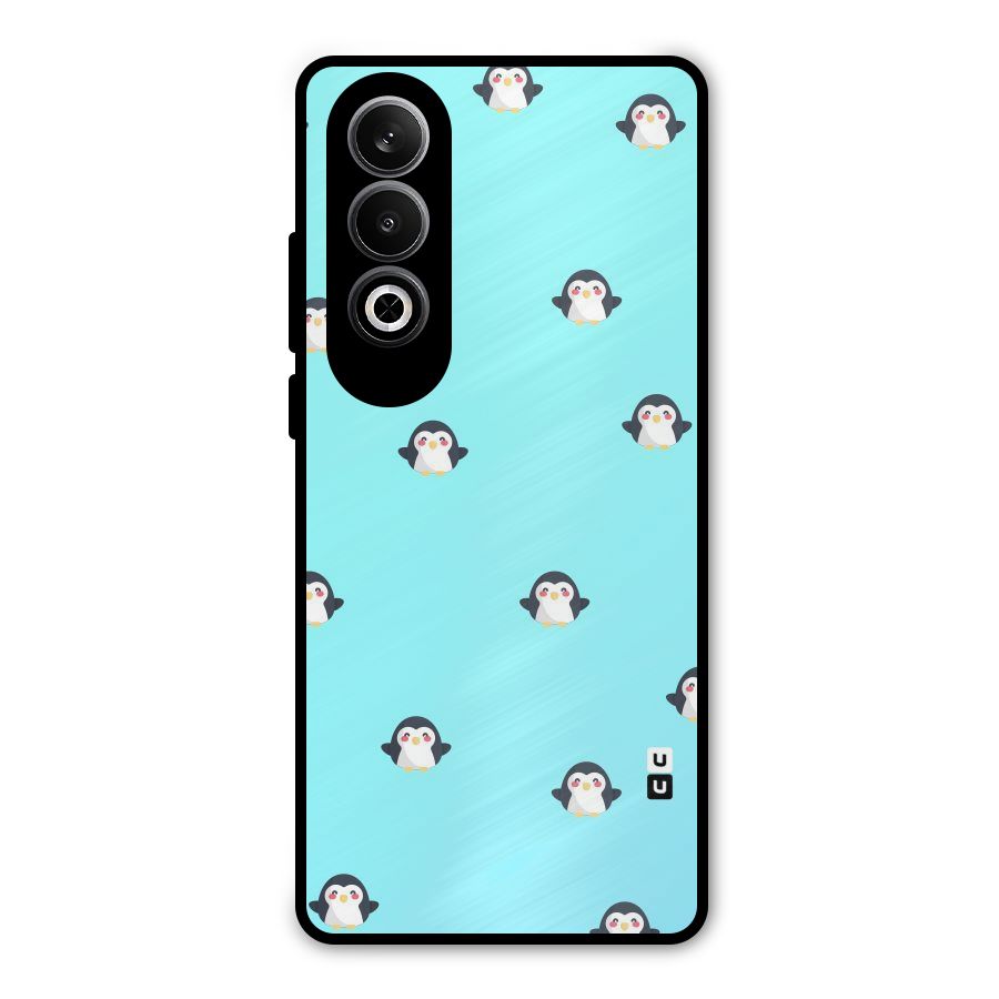 Penguins Pattern Print Metal Back Case for OnePlus Nord CE4