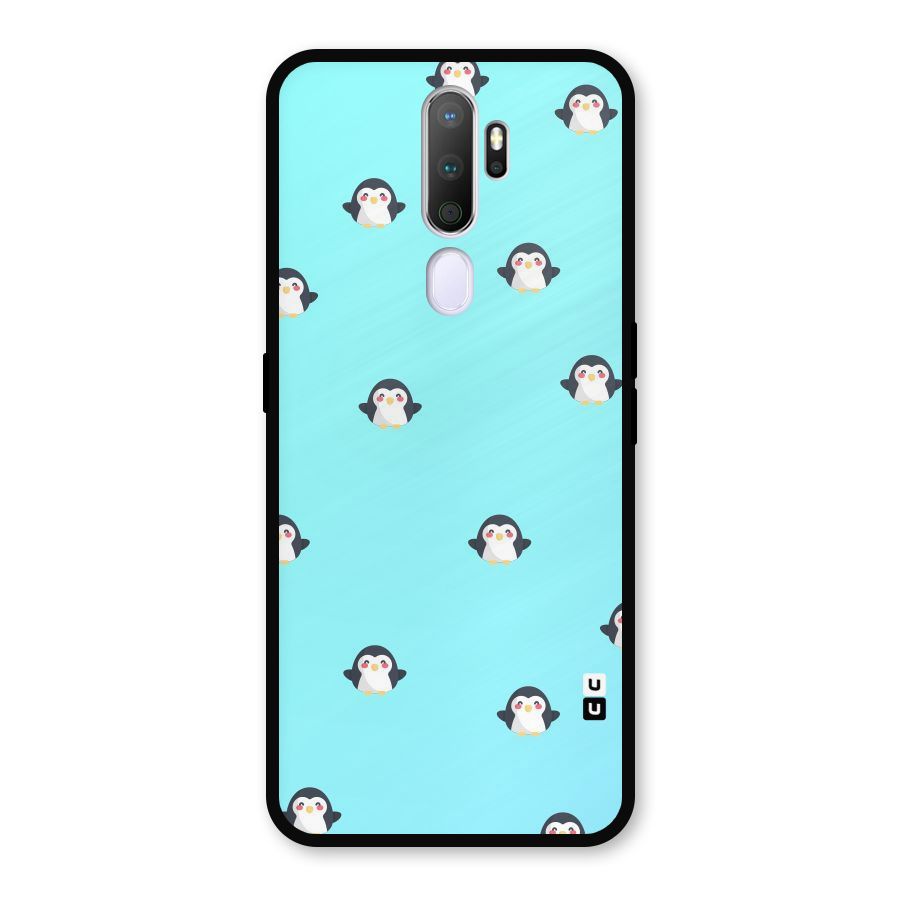 Penguins Pattern Print Metal Back Case for Oppo A9 (2020)