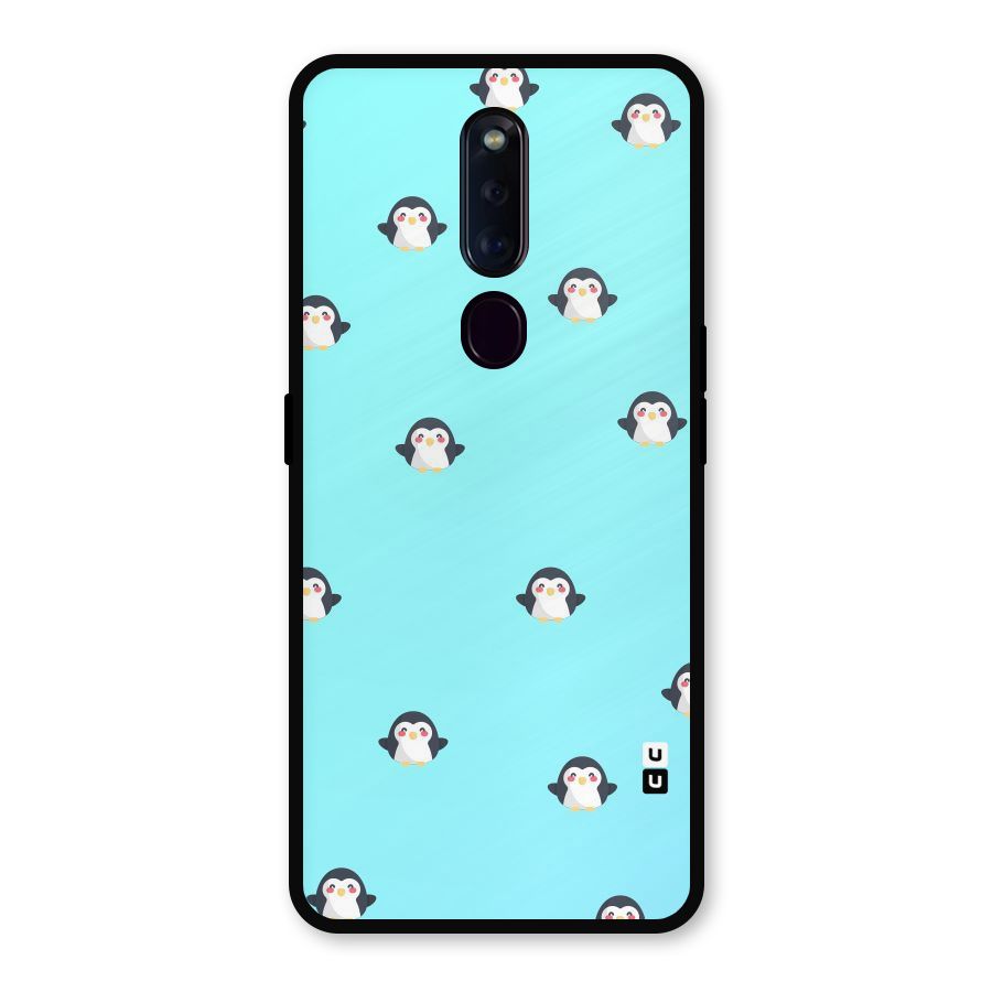 Penguins Pattern Print Metal Back Case for Oppo F11 Pro