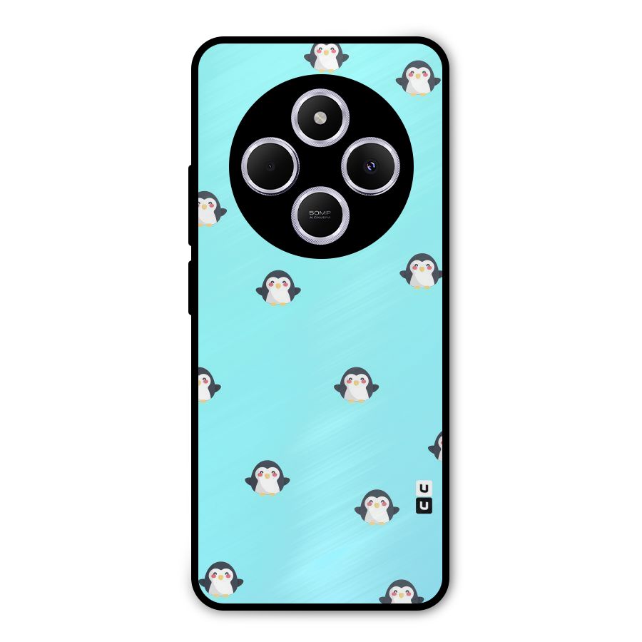 Penguins Pattern Print Metal Back Case for Poco M7