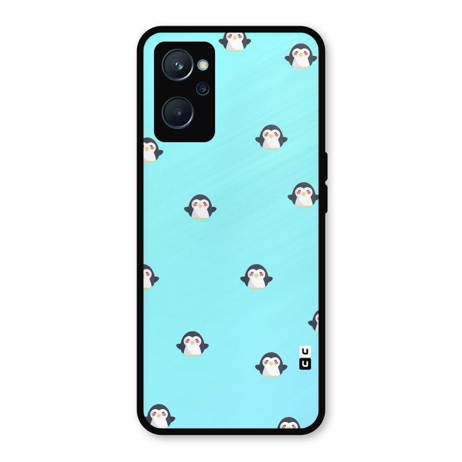 Penguins Pattern Print Metal Back Case for Realme 9i