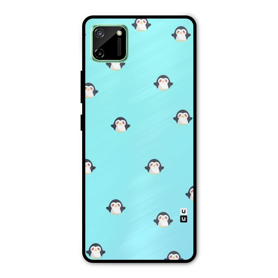 Penguins Pattern Print Metal Back Case for Realme C11