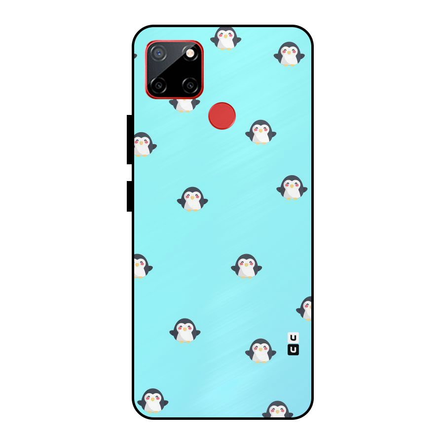 Penguins Pattern Print Metal Back Case for Realme C12