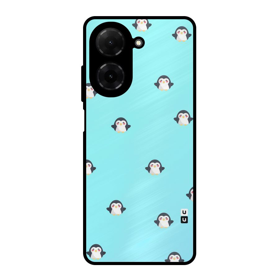 Penguins Pattern Print Metal Back Case for Redmi A5 4G