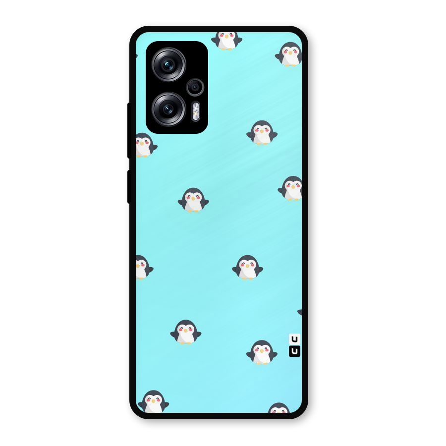 Penguins Pattern Print Metal Back Case for Redmi K50i