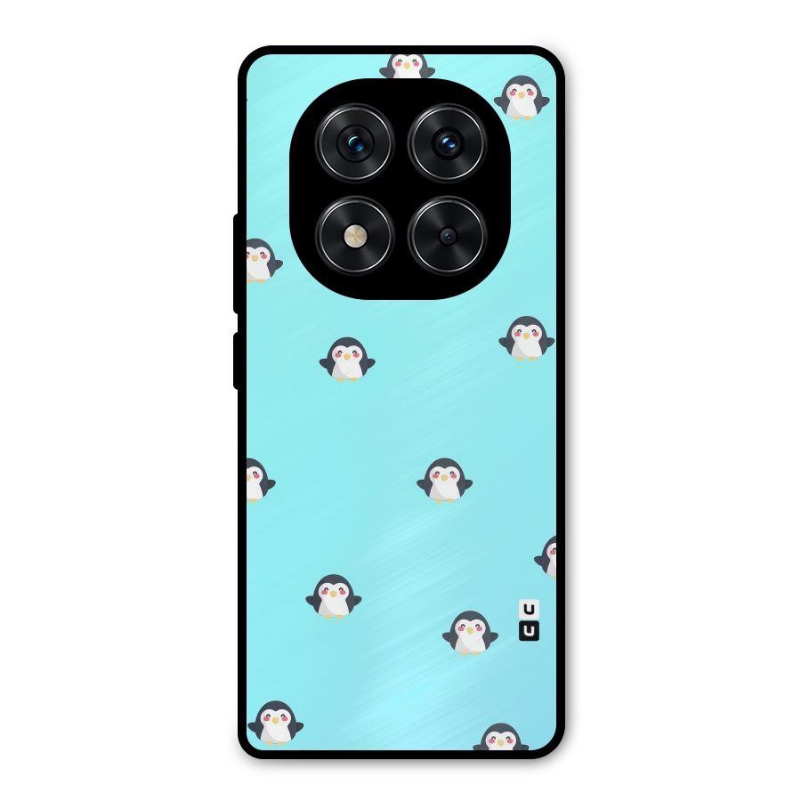 Penguins Pattern Print Metal Back Case for Redmi Note 14 Pro 5G