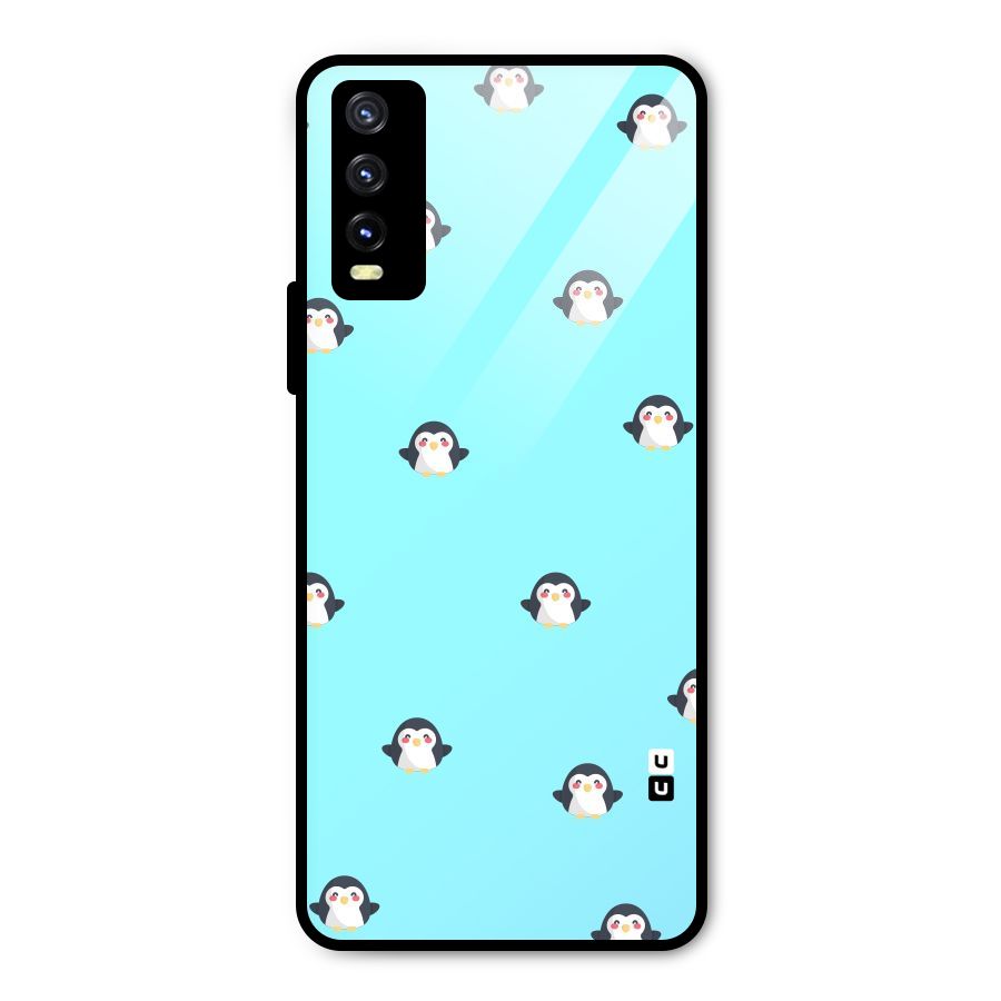 Penguins Pattern Print Metal Back Case for Vivo Y20