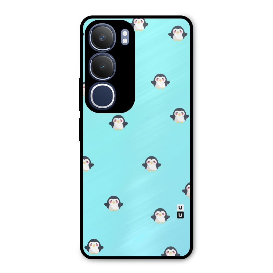 Penguins Pattern Print Metal Back Case for Vivo Y29