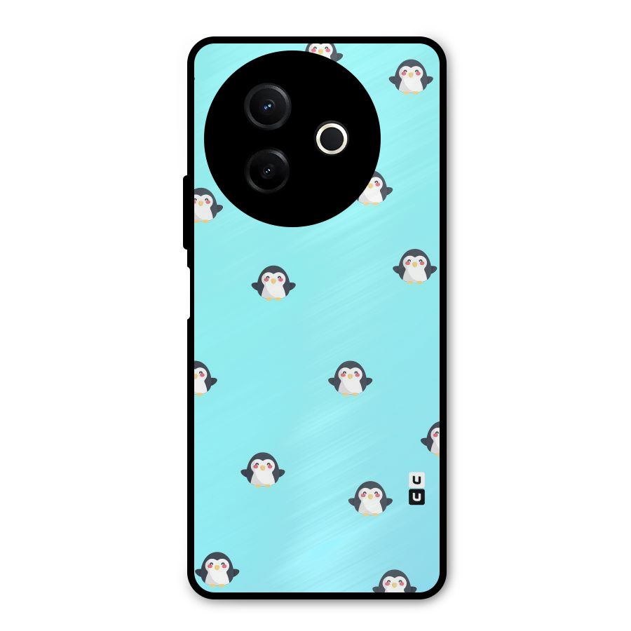 Penguins Pattern Print Metal Back Case for Vivo Y39