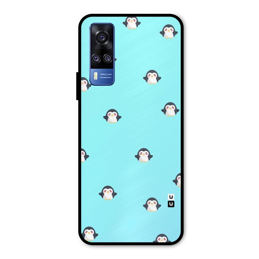 Penguins Pattern Print Metal Back Case for Vivo Y51A
