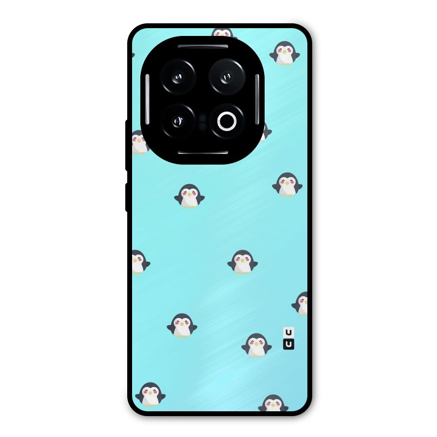 Penguins Pattern Print Metal Back Case for iQOO 13