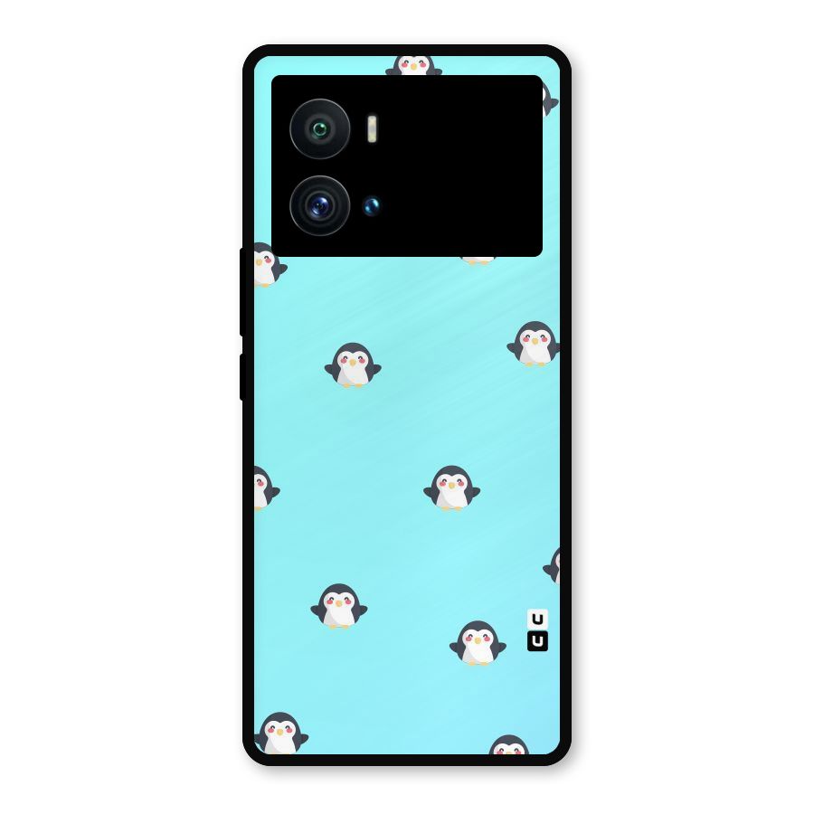Penguins Pattern Print Metal Back Case for iQOO 9 Pro