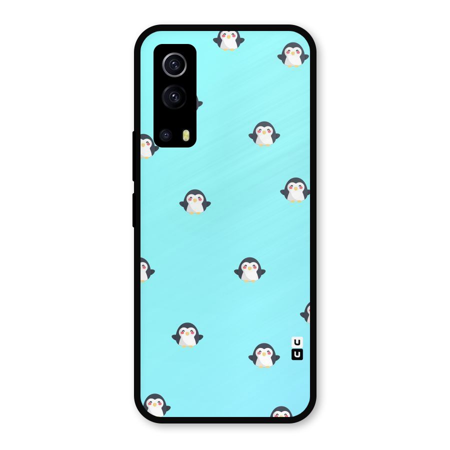 Penguins Pattern Print Metal Back Case for iQOO Z3