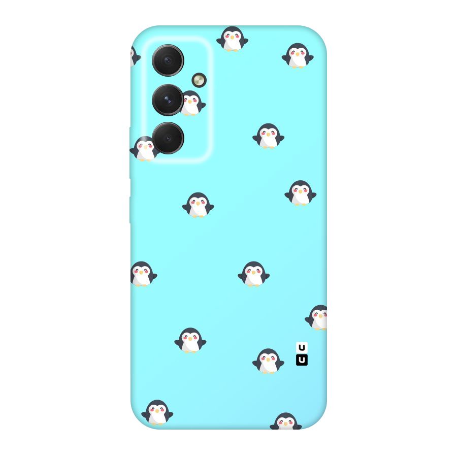Penguins Pattern Print Original Polycarbonate Back Case for Galaxy A54