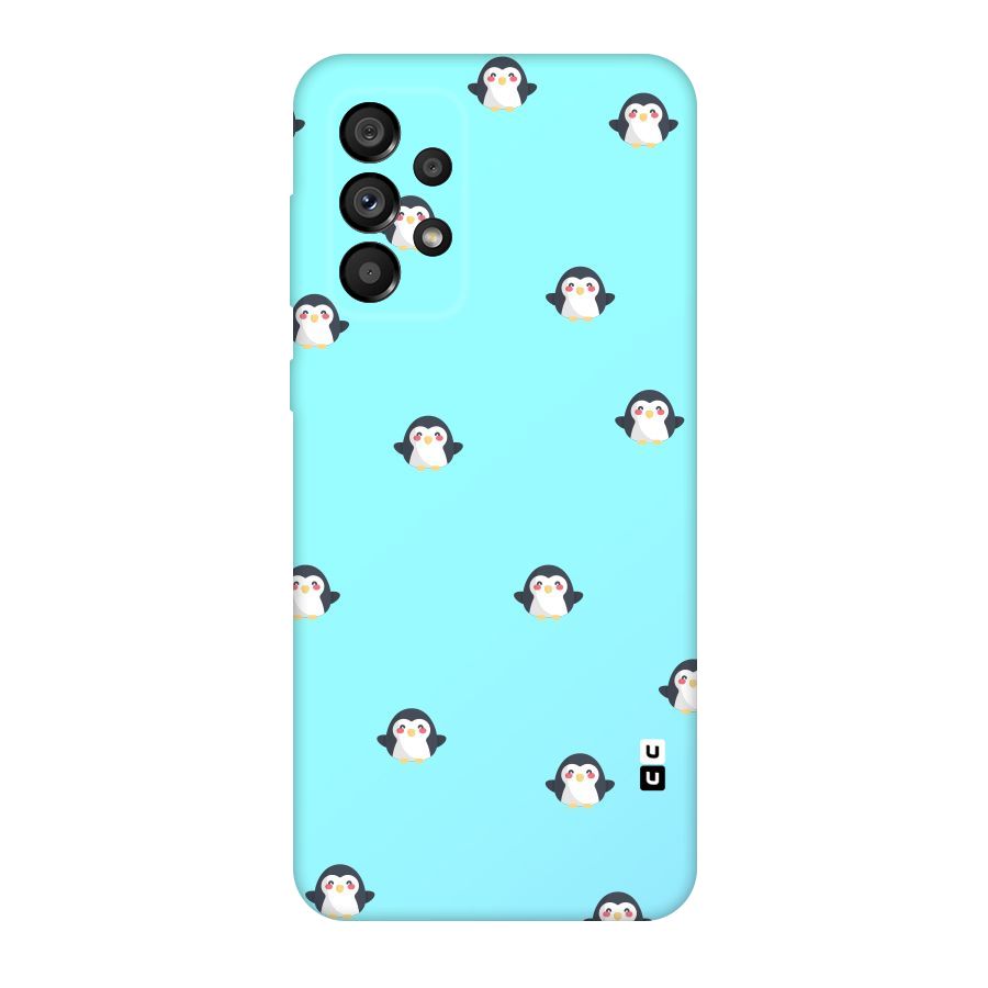 Penguins Pattern Print Original Polycarbonate Back Case for Galaxy A73 5G