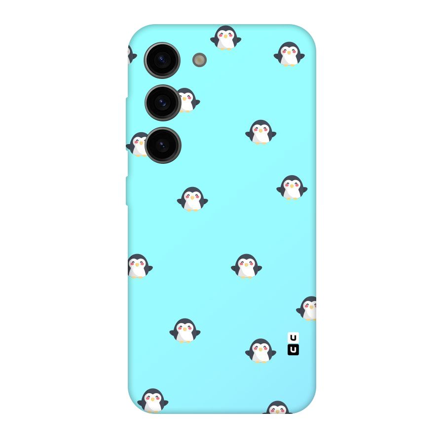 Penguins Pattern Print Original Polycarbonate Back Case for Galaxy S23