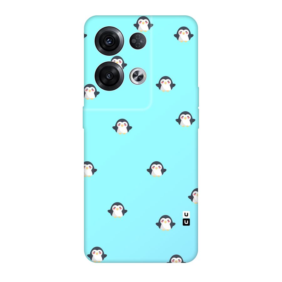 Penguins Pattern Print Original Polycarbonate Back Case for Oppo Reno8 Pro 5G