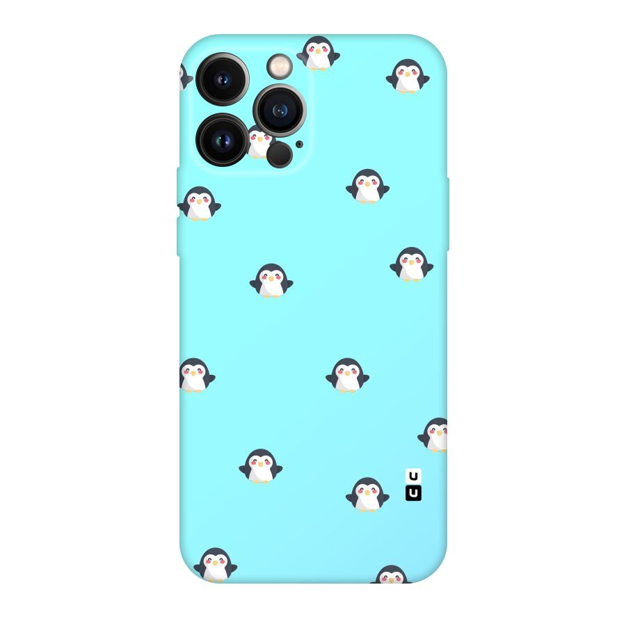 Penguins Pattern Print Original Polycarbonate Back Case for iPhone 13 Pro Max