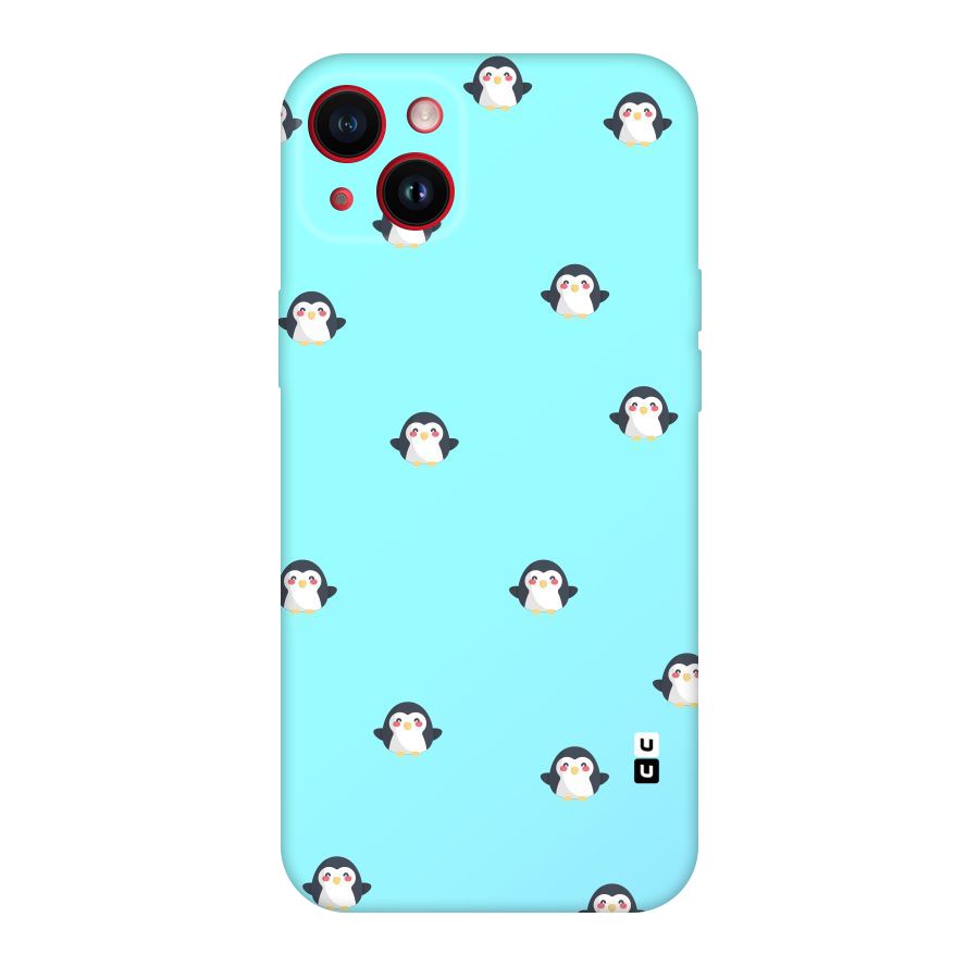 Penguins Pattern Print Original Polycarbonate Back Case for iPhone 14 Plus
