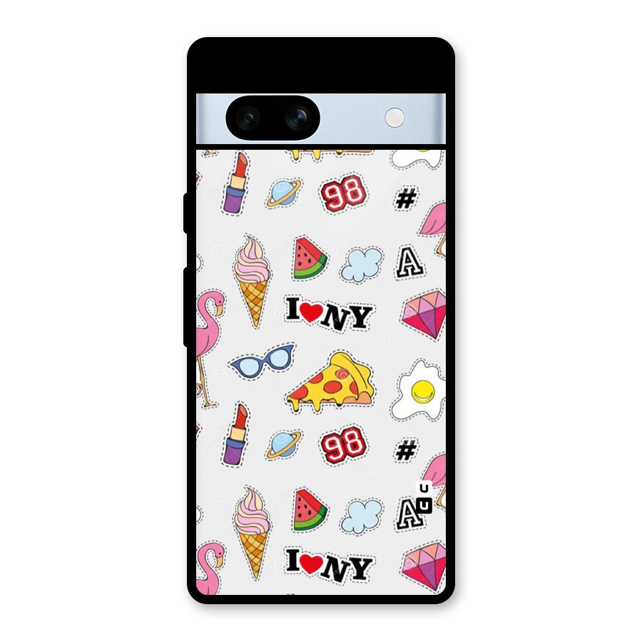 Personnel Quirk Glass Back Case for Google Pixel 7a