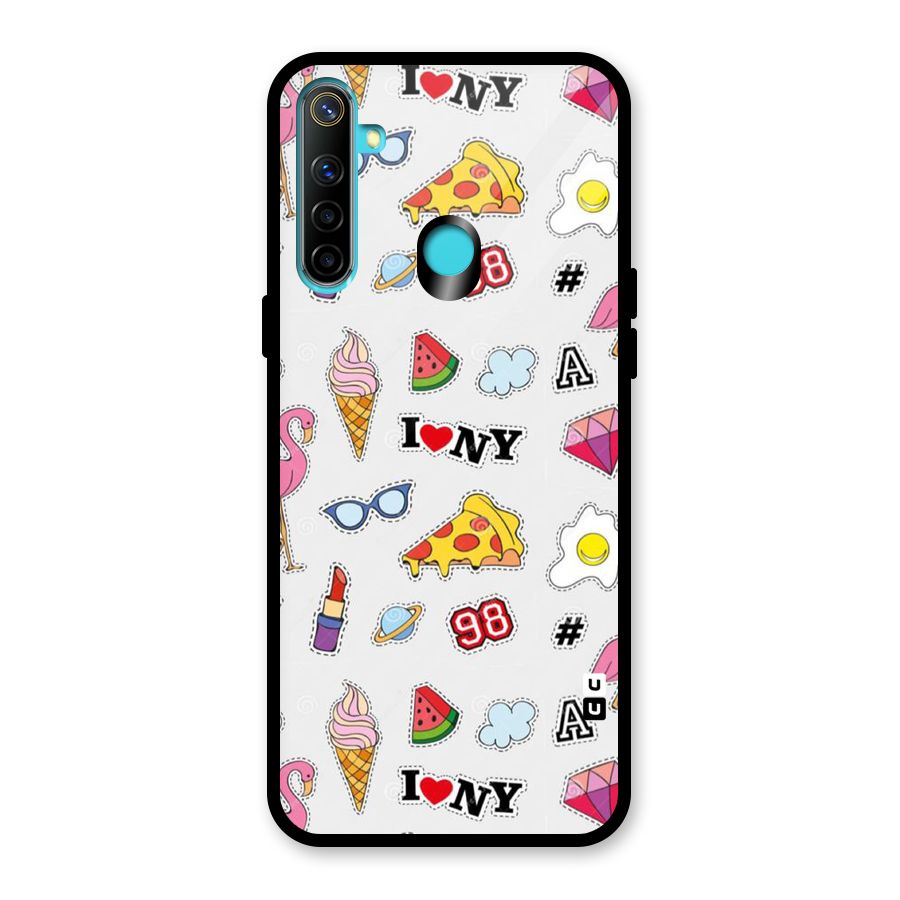 Personnel Quirk Glass Back Case for Realme 5i