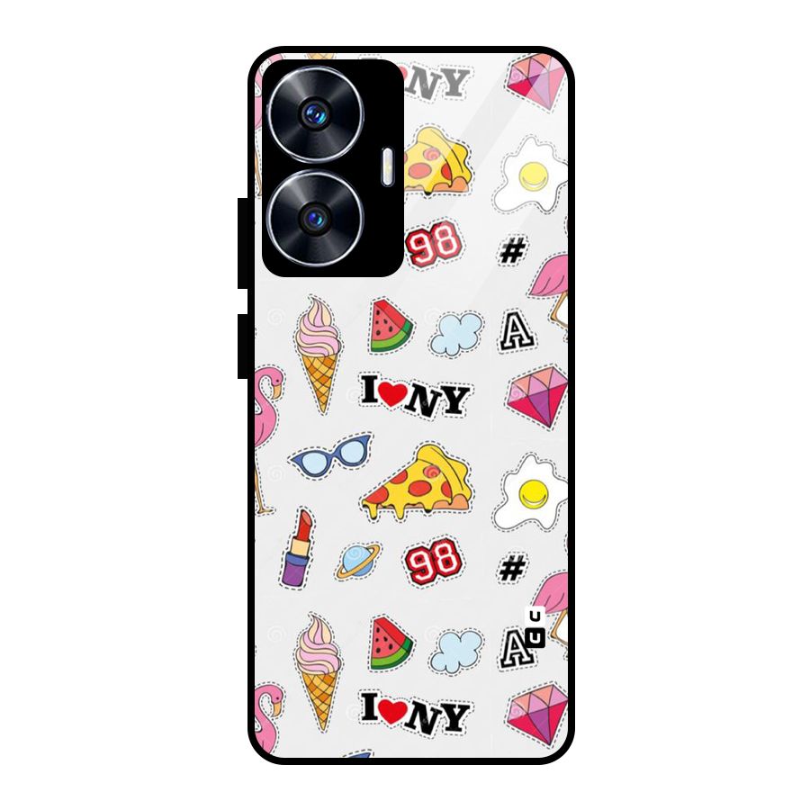Personnel Quirk Glass Back Case for Realme Narzo N55