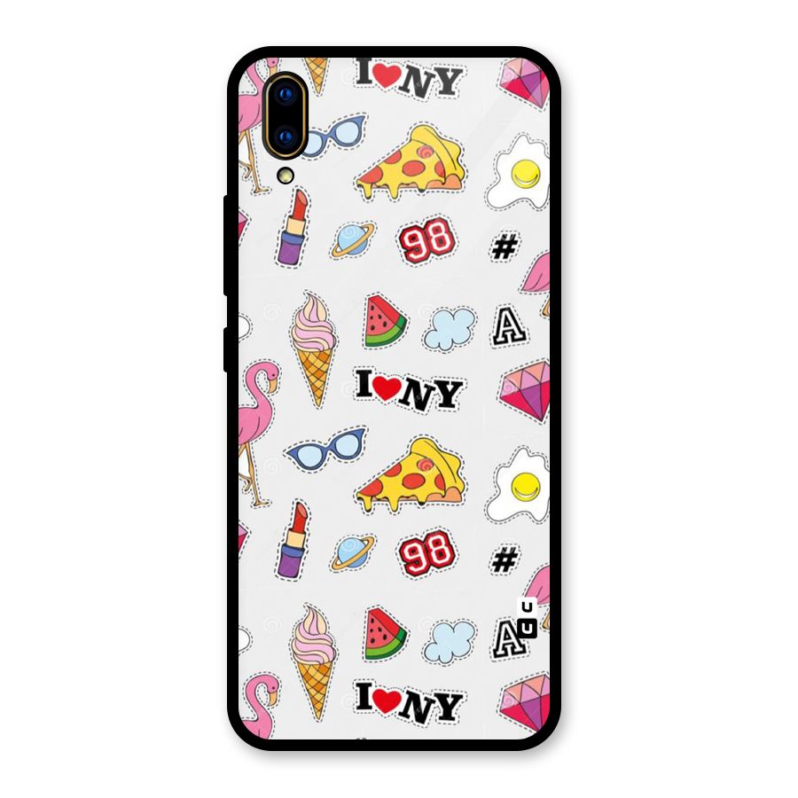 Personnel Quirk Glass Back Case for Vivo V11 Pro