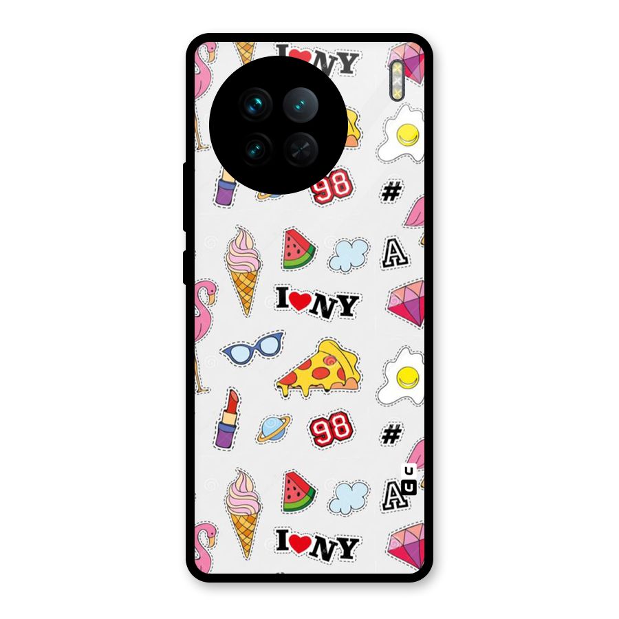 Personnel Quirk Glass Back Case for Vivo X90