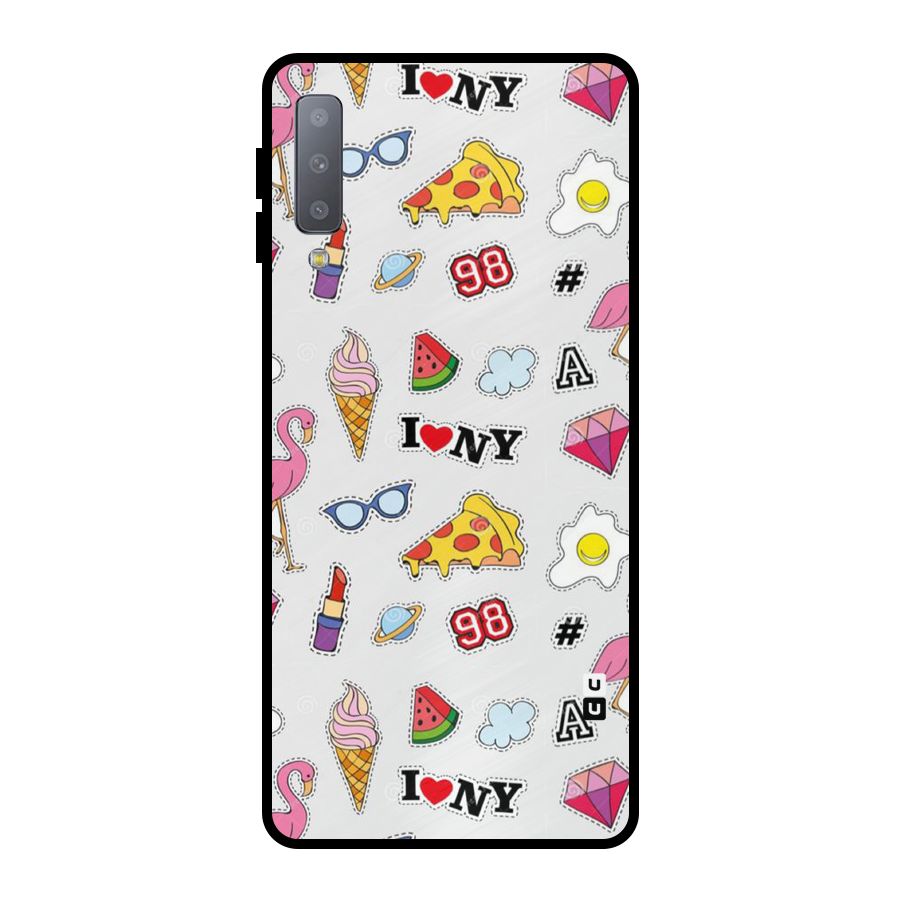 Personnel Quirk Metal Back Case for Galaxy A7 (2018)